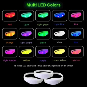 800 mét DMX512 Đảng tổ chức sự kiện nhóm điều khiển LED dây đeo cổ tay sáng lên Vòng đeo tay với điều khiển từ xa - Product Image 2