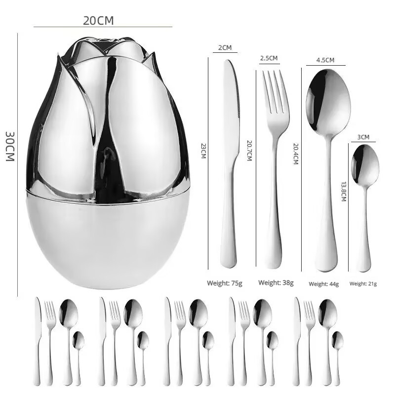 Oeuf rose argenté + argent 24 pièces/ensemble