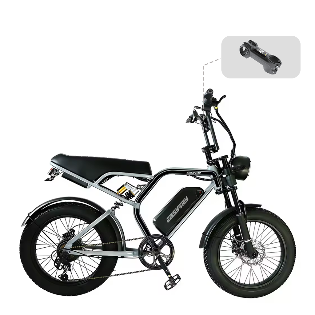 Black spoke wheel with digital display
