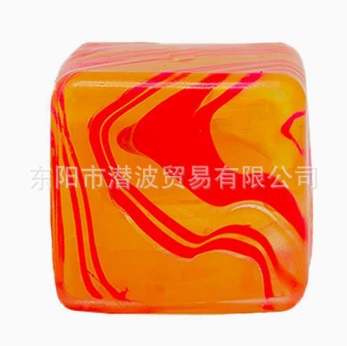 Rhyolite ice cube squeeze toy-orange-opp bag