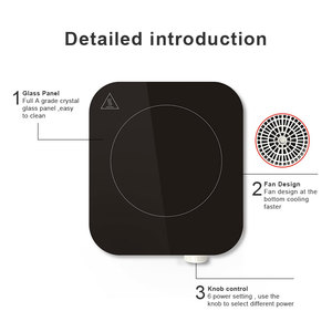 Bếp điện từ mini màu hồng kiểu dáng mới, kích thước nhỏ, có núm điều khiển, 220V/1200W, bếp điện từ đơn - Product Image 4