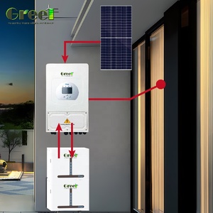 5 kw 15 kw solarenergiespeichersystem mit batterie und inverter komplettsatz hybridsystem einfach zu installierendes solarsystem