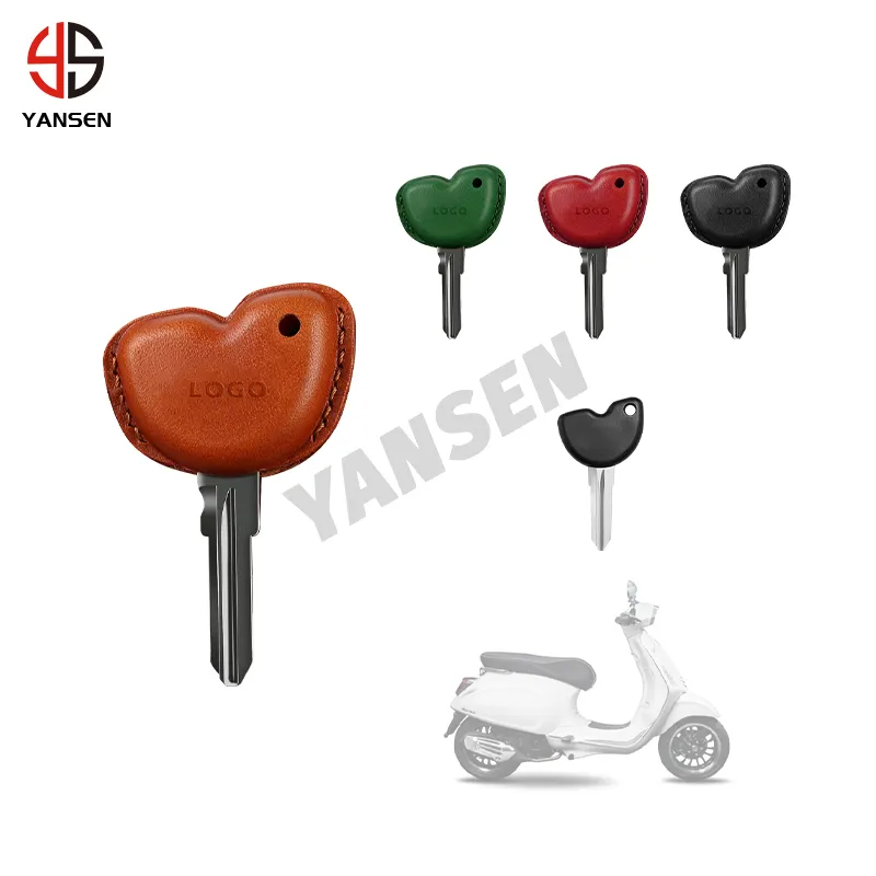 Móc Khóa Xe Máy Bằng Da Thật Sang Trọng Cho Vespa Enrico Piaggio GTS300 LX150 Fly 125 3vte Gts 200 Ốp Chìa Khóa