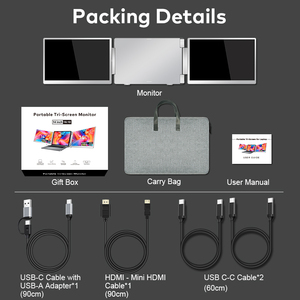 Factory Hot Sale 14 Inch Plug and Play Multi Screen <strong>Computer</strong> <strong>Monitor</strong> Extender Dual Triple Laptop Screen Extender Used PC - Product Image 6