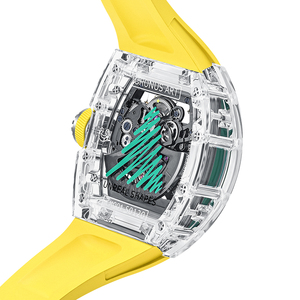 Luxury Crystal Tonneau Men's <strong>Watch</strong> | 3D Skeleton Movement | 72H Power Reserve | Outdoor <strong>Exp</strong> Lorer Edition | Customizable