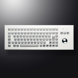 Teclado de escritorio industrial IP65 de 89 teclas a prueba de vandalismo con trackball integrado y teclas de función - Product Image 4