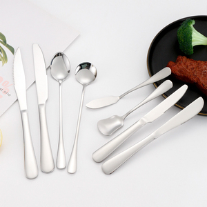 KHÁCH SẠN Bộ sưu tập thép không gỉ <span class=keywords><strong>Flatware</strong></span> thân thiện với môi kim loại dao kéo Set-Wedding bạc bao gồm dao muỗng nĩa - Product Image 6