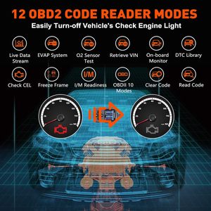 OBD2-Scanner SC204 Überprüfen des Motorlichtcode-Lesegeräts Zurücksetzen Klarer Fehler DTC-Suche Vielseitiges Auto diagnose tool - Product Image 3