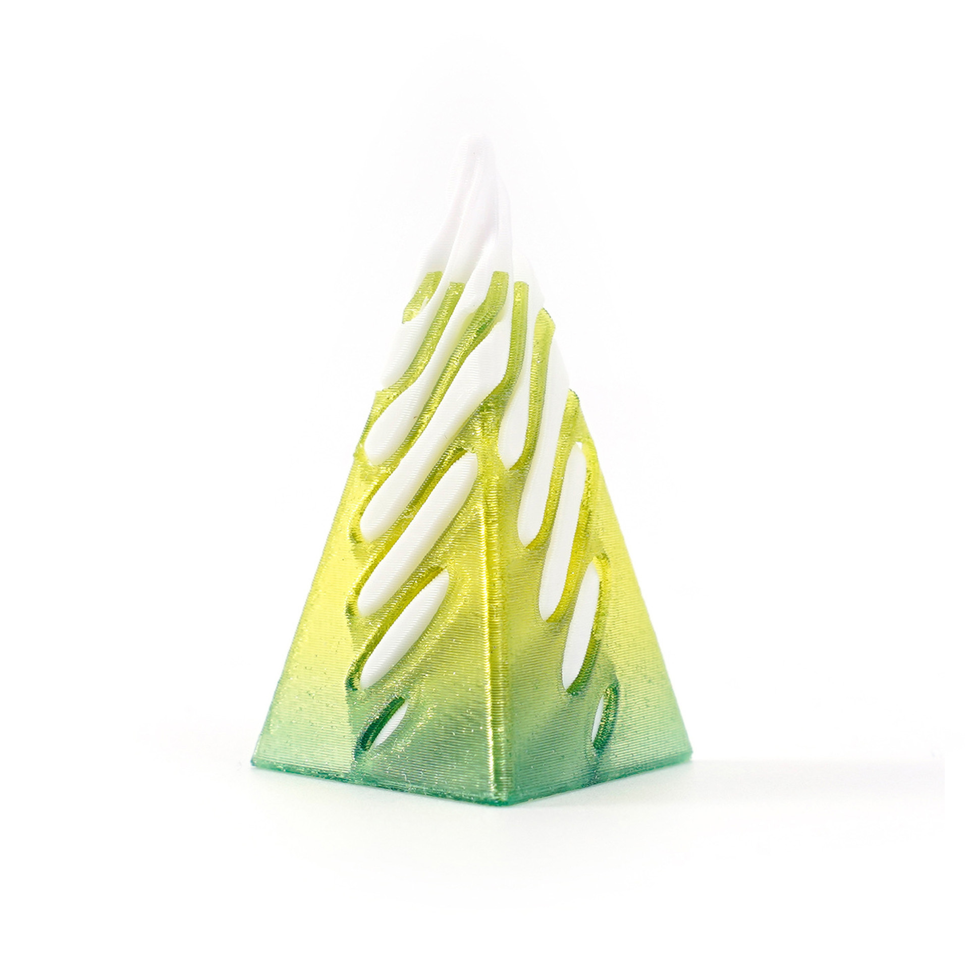 Spinner de bosque de cristal triangular de 5 cm