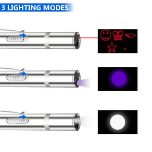3-in-1 ricaricabile Mini luce a LED torcia elettrica per animali domestici gatto giocattolo di esercizio interattivo con la cattura puntatore Laser funzione sostenibile - Product Image 4