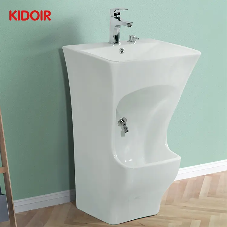 Kidoir Arabia Square Lavabo Sink Ceramic Muslim Stand Wudu Rinsing Tub Basin Foot Hand Wash Double Deck Wudu Sink For Muslims