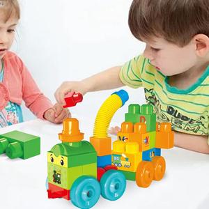 Diy 3d çocuklar yaratıcı eğitici oyuncak montaj 46 adet plastik kare büyük parçacık montaj Diy oyuncak yapı taşları - Product Image 2