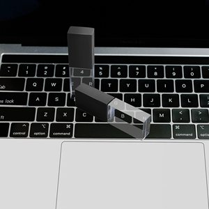 时尚定制标志发光二极管灯吊灯Usb 2.0 3.0记忆棒金属透明玻璃水晶u盘带礼品盒 - Product Image 3