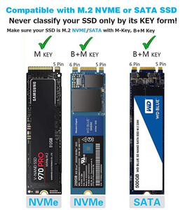 外部Ssdエンクロージャータイプc 10Gbps Usb3.2アルミニウムデュアルプロトコルM.2 Ssdエンクロージャー - Product Image 4