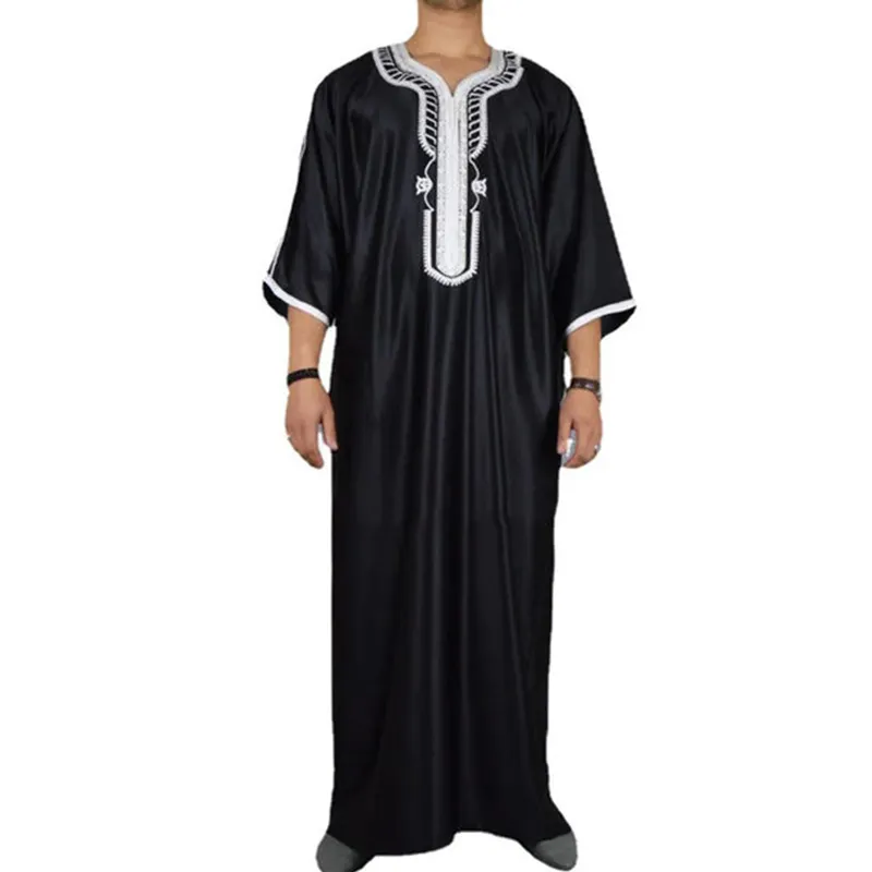 Vestido thobe abaya muçulmano para homens, robe muçulmano de alta qualidade, thobe para homens muçulmanos marrocos