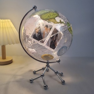 Wellfun cầu đèn vẻ đẹp quay trái đất mặt trăng mới lạ quà tặng trang trí nội thất toàn cầu Trái Đất toàn cầu khung ảnh trang trí - Product Image 2