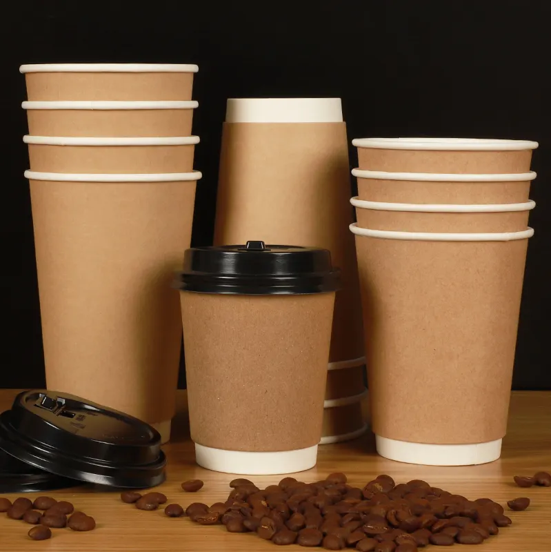 coffee paper cup 100% food grade Compostable Disposable double wall cardboard take away paper cups