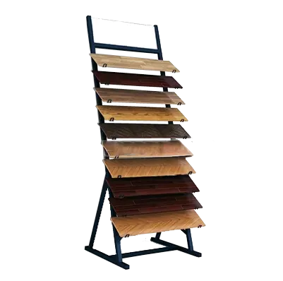 Aangepaste Showroom Marmer Kwarts Stenen Vloer Muur Keramische Tegel Houten Plaat Monster Metalen Display Rack Stand