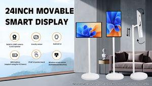 Veto 24 Inch Di Động Màn Hình Thông Minh Trên Bánh Xe 1080P Tương Tác <span class=keywords><strong>Android</strong></span> OS Hỗ Trợ Google Cửa Hàng Không Dây Di Động - Product Image 2