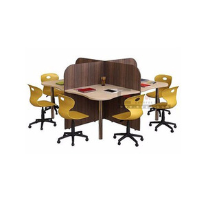 Beliebte Design School Library Labor möbel Holz trennwand Computer tisch - Product Image 2