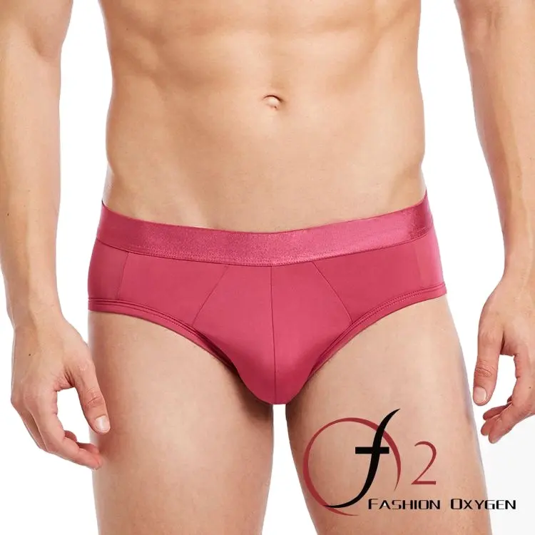 Cueca de biquíni rosa masculina, moda europeia, confortável, sexy, apertado, de microfibra, para homens