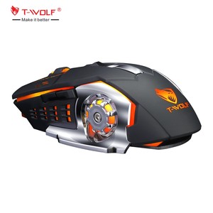 Ratón de juego inalámbrico Q13 de gran oferta, con luz LED, ratón con batería integrada de 2400DPI, ratón recargable para ordenador e-sports