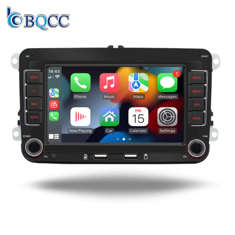 BQCC 7 "2din araba Stereo kablosuz Carplay Volkswagen Android GPS navigasyon Wifi Volkswagen Skoda koltuk Passat B7 Polo VW Golf 5 6 için