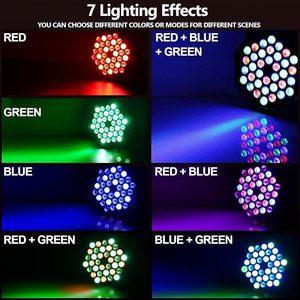 Bühnen lichter 36 LED Par Lights RGB 10 Modi Sound Aktivierte Fernbedienung DMX Uplights für Events Hochzeits feier Bar Spotlight - Product Image 3
