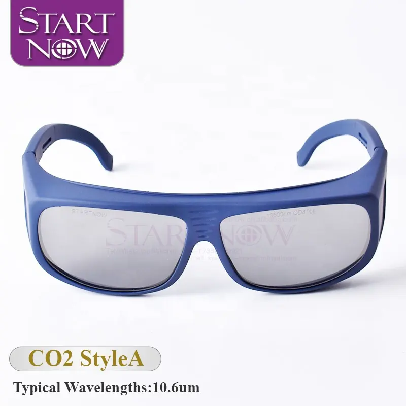 Occhiali di protezione Laser Laser CO2 occhiali protettivi OD4 certificato CE 10.6um per apparecchiature Laser industriali CO2 10.6