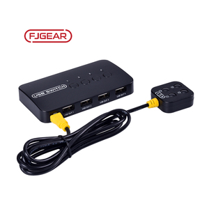 FJ-U404 Fjgear 4 in 4 out USB2.0共有スイッチボックスUSB2.0スイッチャー4デバイスとUSB信号ソース共有4 USBデバイス - Product Image 1