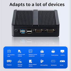Sharerdp最新コンピュータプロセッサCeleron J4125 Mini-PC Dual Nic Dual ComインダストリアルデスクトップComput Mini PC DDR4ファンなし - Product Image 3