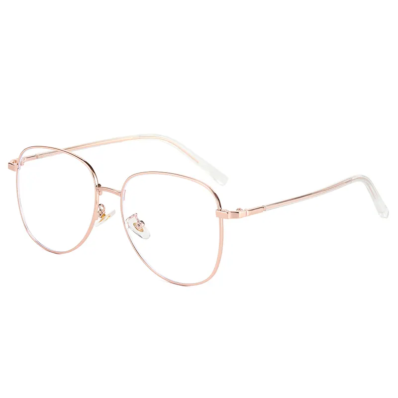 Ready to Ship with Stock Fast Shipping New Metal Fashion and Ultra Light Simple Optical Glasses New Anti-Blue Ray Vintage Glasses Rim