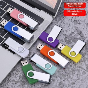 批发新360度旋转金属u盘1GB至128GB u盘2.0和3.0接口，带可定制贴纸 - Product Image 2