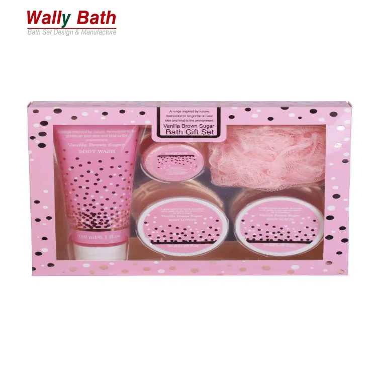 Wholesale private label lotion set paper box packing skin care products body and bath spa gift set