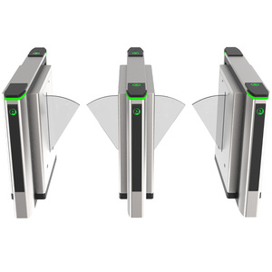 Lector de código de barras RFID Sistema de control de acceso Barrera de aleta giratoria Puerta de torniquete Puertas de barrera abatibles para peatones - Product Image 1