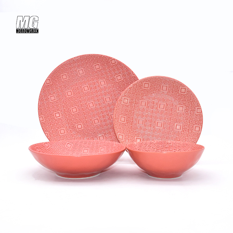 Ceramic Stoneware Porcelain dinnerware Dinnerware Set Wedding Engraving New Arrived dishes Sets ceramic dinner plates set