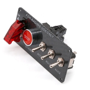 エンジンスタートスタータープッシュボタンレーシングカーイグニッションスイッチパネルLEDトグル - Product Image 2