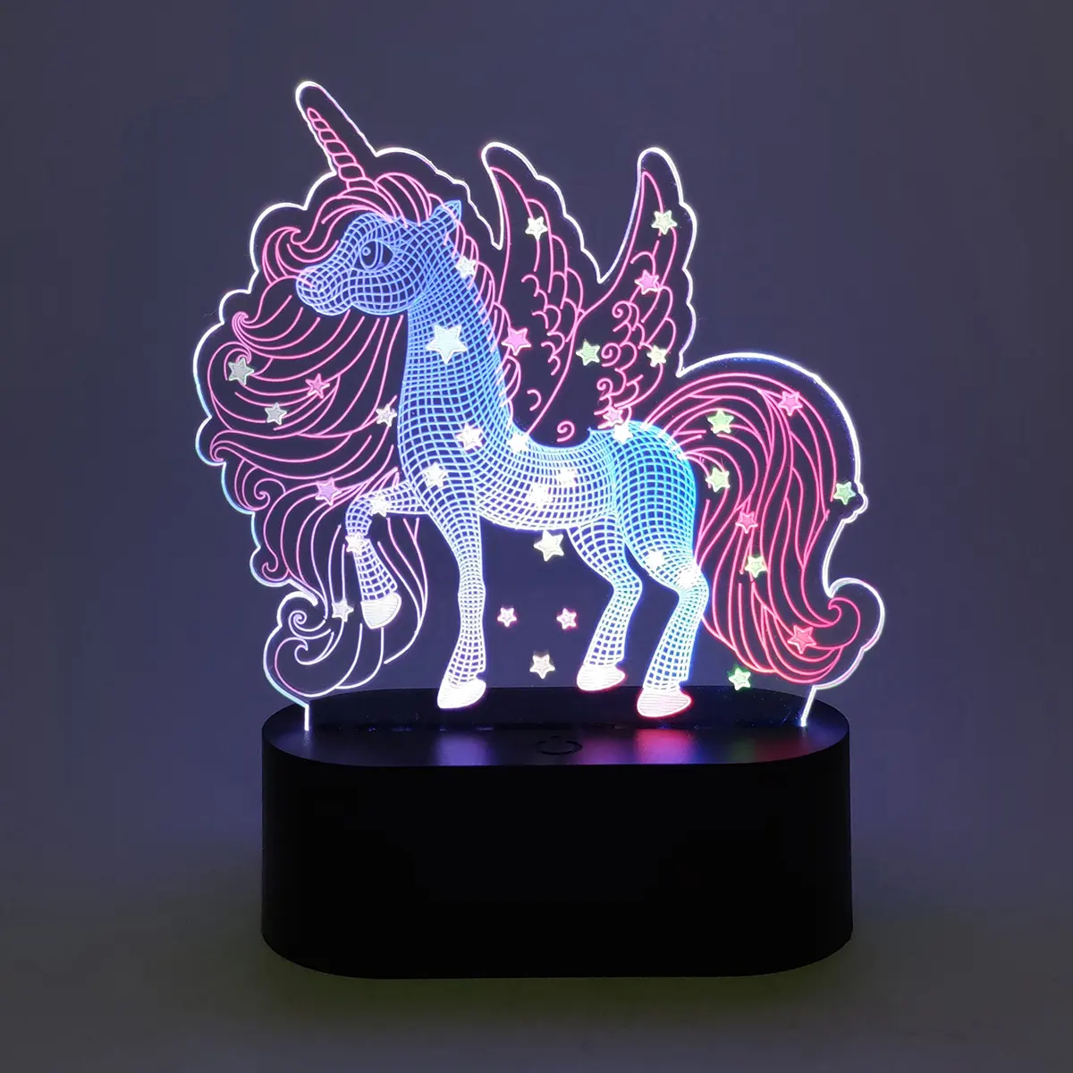 Luminária de led acrílica personalizada criativa, luz noturna, suporte para presente, para decoração de quarto da mamã, bebê, menina