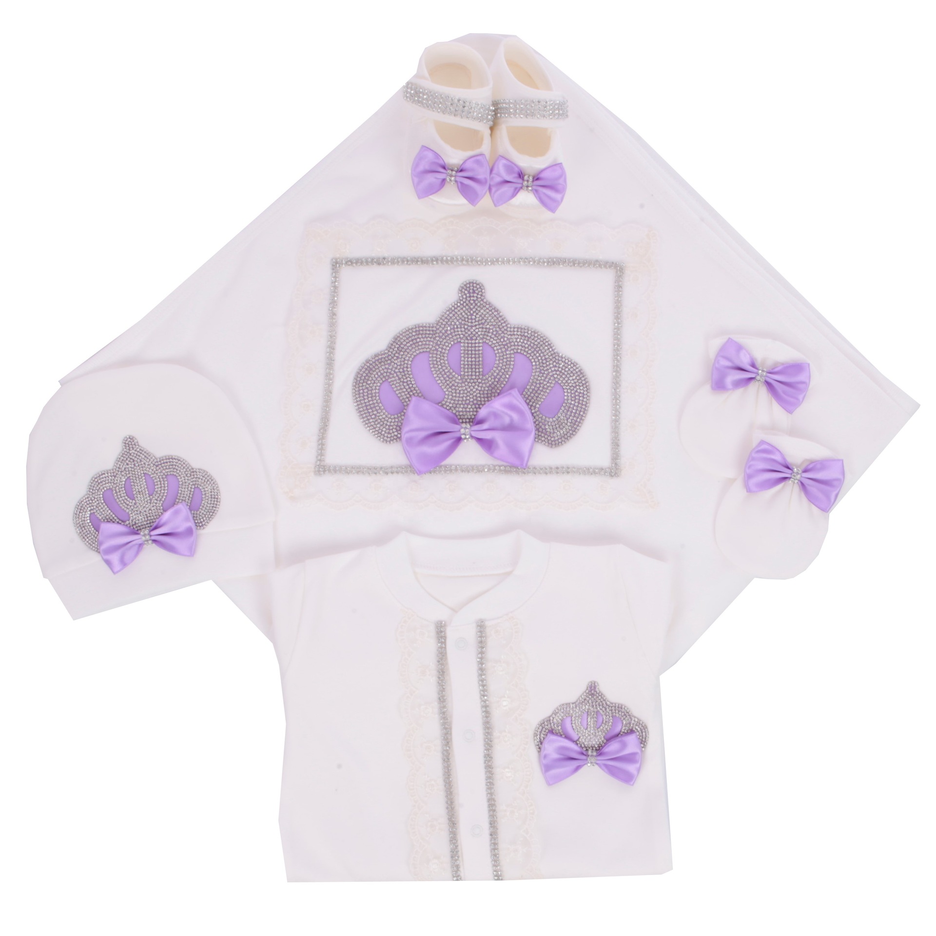 Couronne en argent violet clair