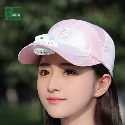 ALLCH 2023 Fashion Solid Color Cooling Fans Baseball Cap Visor Casual Tide Adjustable Breathable Mesh Adult Cap Summer Hat