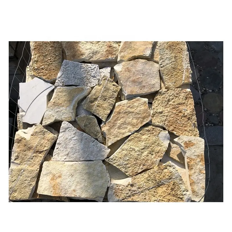 Fachada de piedra natural para pared de Castillo antiguo, diseño moderno, revestimiento exterior de piedra caliza, villas, hoteles, espacios al aire libre, azulejos personalizados, antiácido
