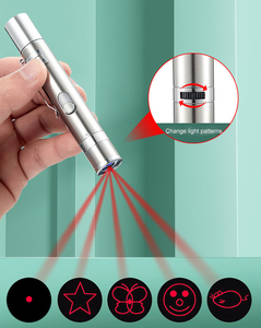 Gattino cane penna Laser giocattolo punto rosso puntatore di luce a LED giocattoli interattivi per interni gatti cani ricarica USB 5 modelli commutabili - Product Image 2