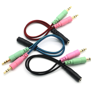 Cable de audio trenzado de alta calidad de 3,5 MM Cable de conversión 2 en 1 - Product Image 4