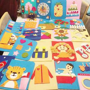 Eco Friendly Handmade Soft Wool Felt Fabric Early Learning Diy <strong>Kds</strong> Education <strong>Toys</strong> Felt Busy Baby Book - Product Image 5