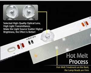 Dağınık yansıma DC12V 12LEDs LED çubuk 3030 SMD LED ışık şerit kapalı açık ışık kutusu için - Product Image 2