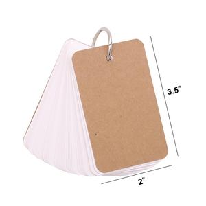 Tarjetas de índice personalizadas 2,2x3,5 pulgadas tarjetas flash con libro blanco mini Bloc de notas