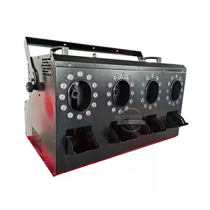 Máquina de burbujas automática LED RGBW de 4 cabezales, efecto especial de escenario, decoración para fiesta de boda, máquina de burbujas de humo con Control inalámbrico DMX - Product Image 1