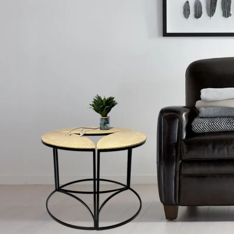 Mesa de chá e café luxuosa com pernas em aço inoxidável, mesa redonda moderna de mármore para sala de estar e centro