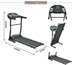 Lijiujia Folding Electric Manual 3 Levels Incline Treadmill with LED Screen Fitness Exercise Running Machine Home Use