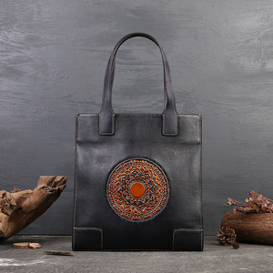 Zhuo Liang Top Grain da cổ điển Tote Vai Túi không có thương hiệu chéo cơ thể túi cho phụ nữ phụ nữ cổ điển máy tính xách tay Túi Xách Tote Túi - Product Image 2